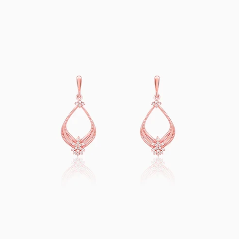 Rose Gold Princess Earrings